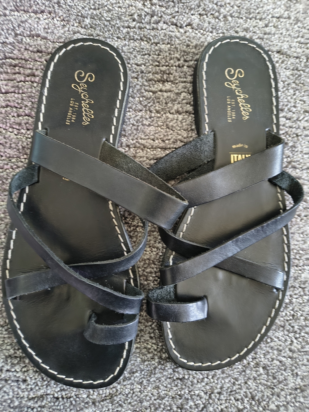 Seychelles Women’s Black Strappy Slide Sandals